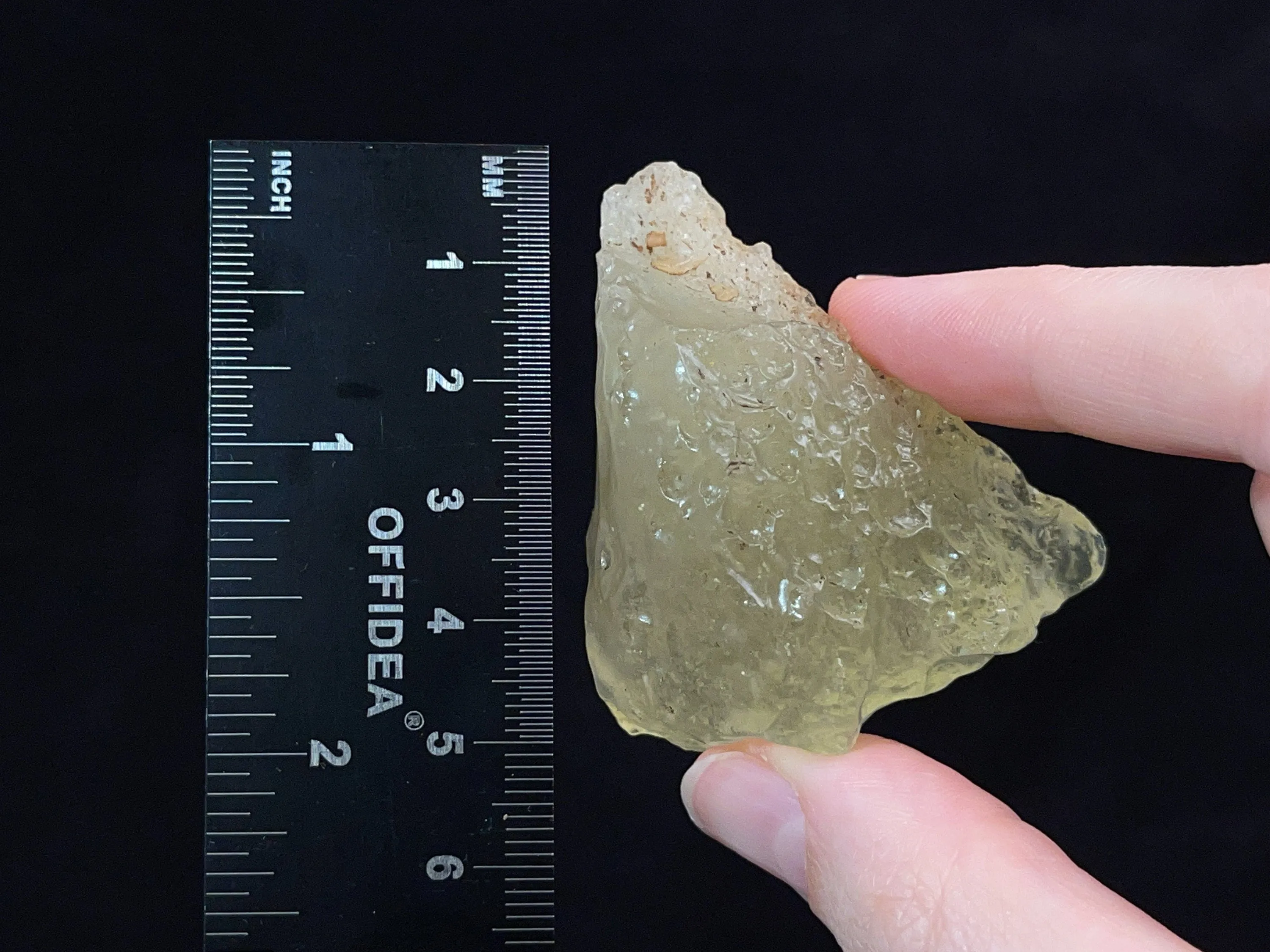 LIBYAN DESERT GLASS, Raw Crystal - Rare, 2A Grade, Large, 44.1g - Metaphysical, Healing Crystals and Stones, 47212