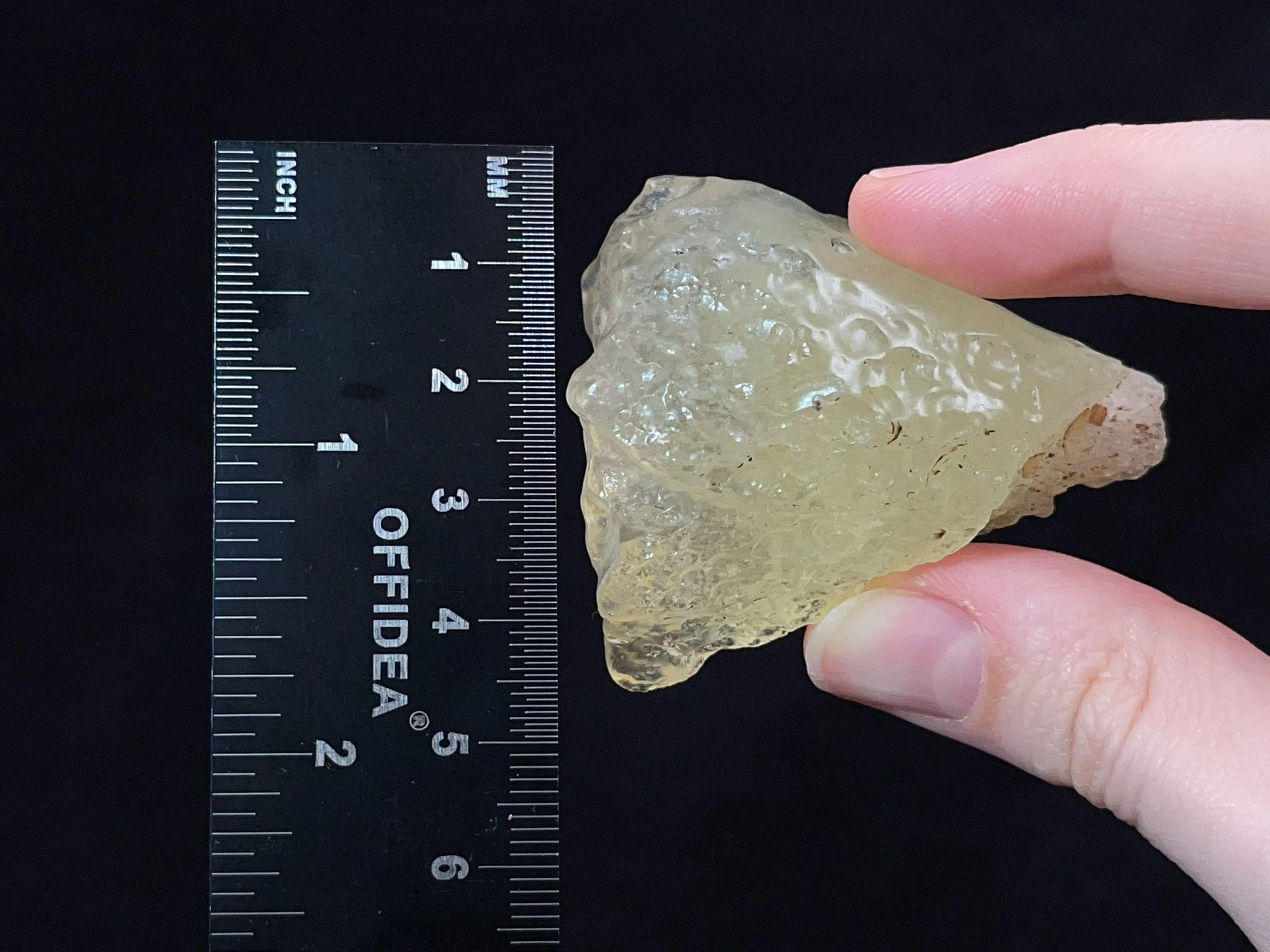 LIBYAN DESERT GLASS, Raw Crystal - Rare, 2A Grade, Large, 44.1g - Metaphysical, Healing Crystals and Stones, 47212