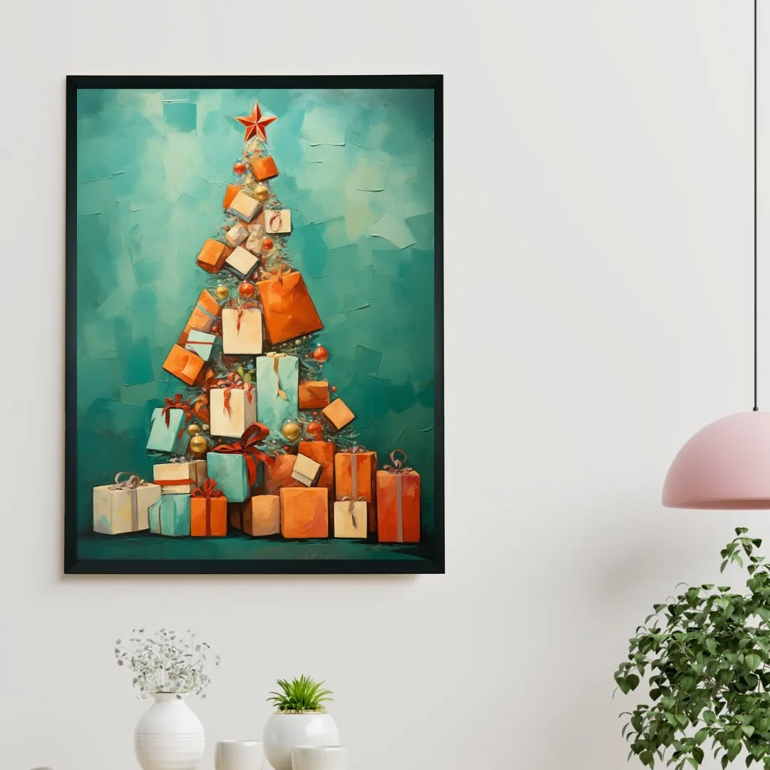 Merry & Bright: Premium Sowpeace Xmas Canvas Wall Prints – Handcrafted Indian-Inspired Art for Elegant Festive Decor