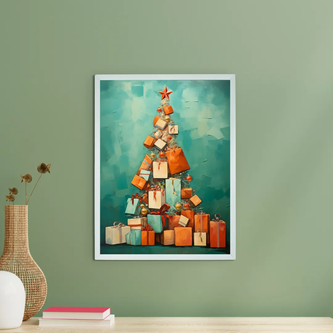 Merry & Bright: Premium Sowpeace Xmas Canvas Wall Prints – Handcrafted Indian-Inspired Art for Elegant Festive Decor