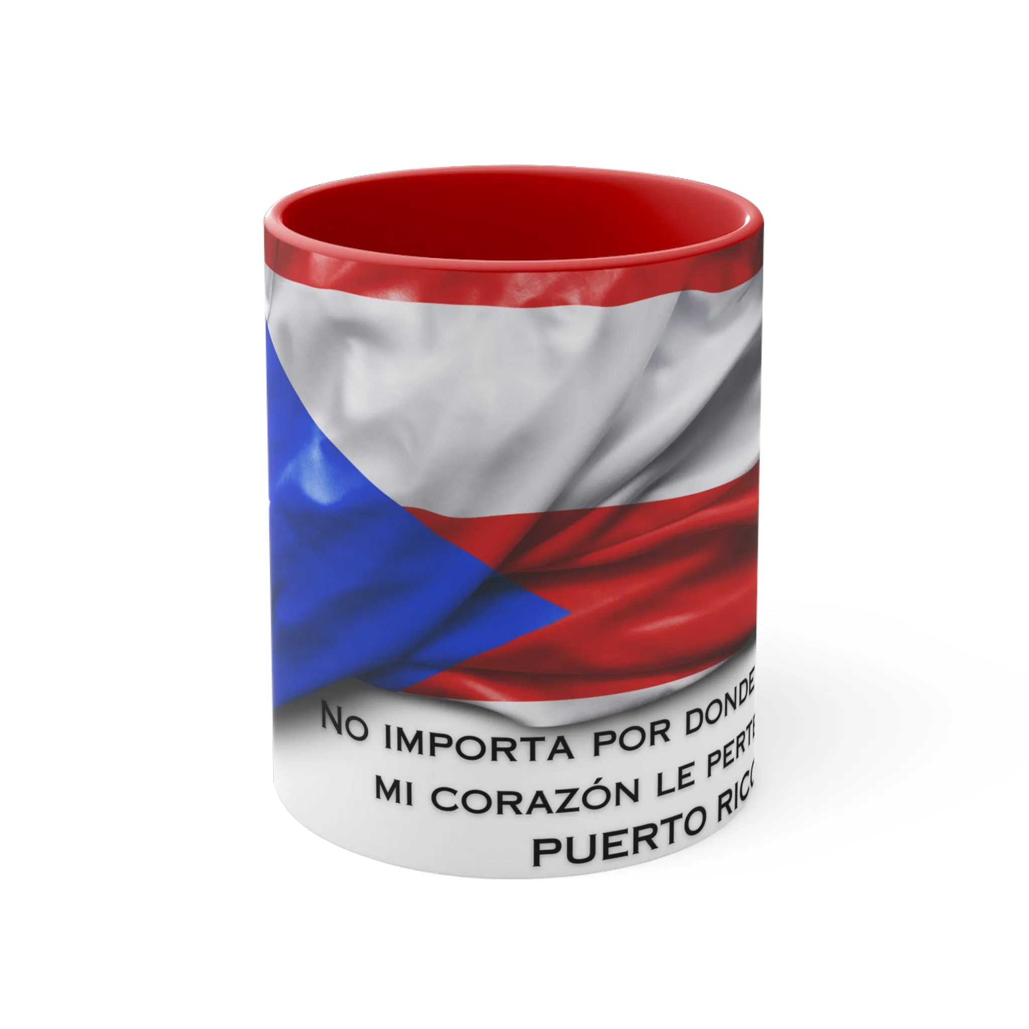 Mi Corazon Pertenece a Puerto Rico - Mugscity - Free Shipping Available with Red, Blue or Black Accents -