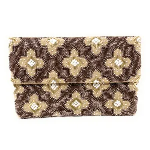 Mosaic Beaded Clutch Purse