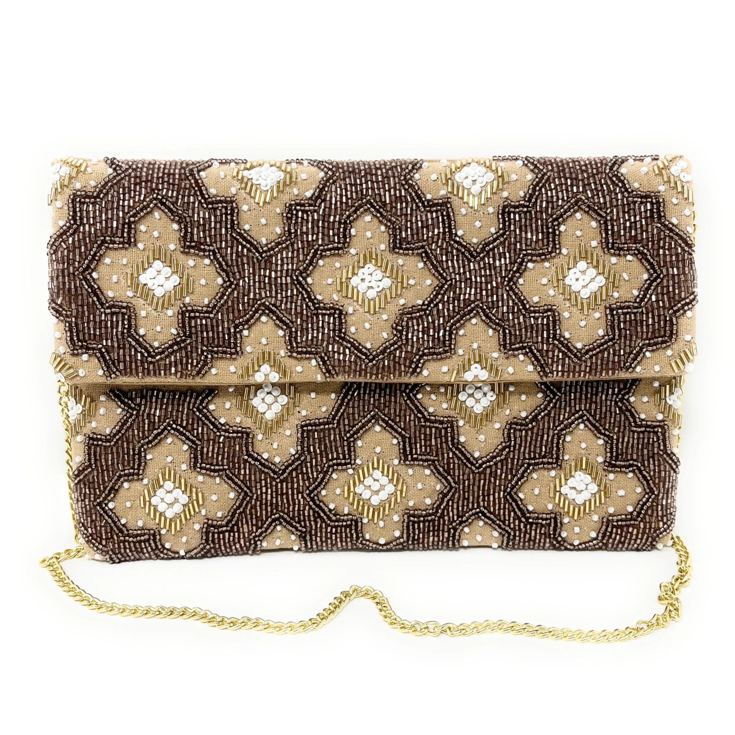 Mosaic Beaded Clutch Purse