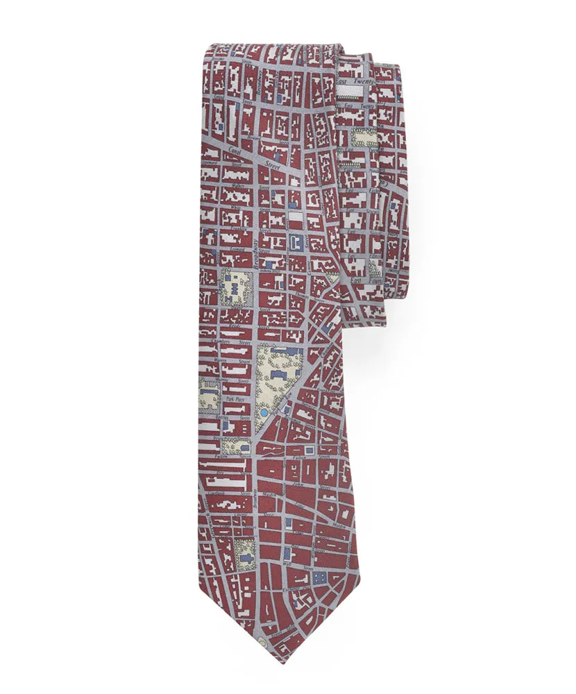 NYC Grid Tie Burgundy