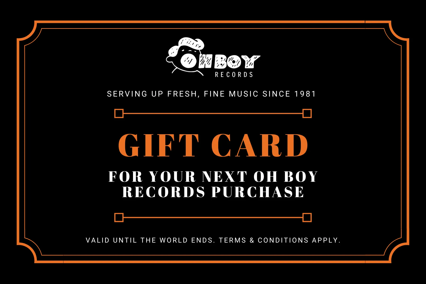 Oh Boy! A Gift Card - OH BOY RECORDS