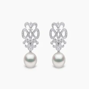 Regency 18K Gold South Sea Pearl Diamond Earrings