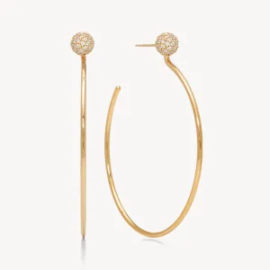 Revolve Pavé Hoop Earrings