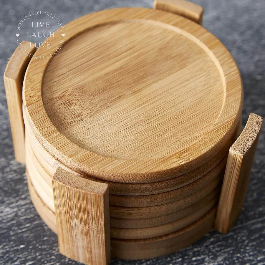 Set of 6 Bamboo Coasters