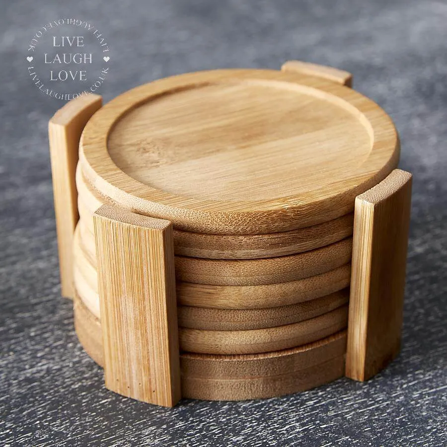 Set of 6 Bamboo Coasters