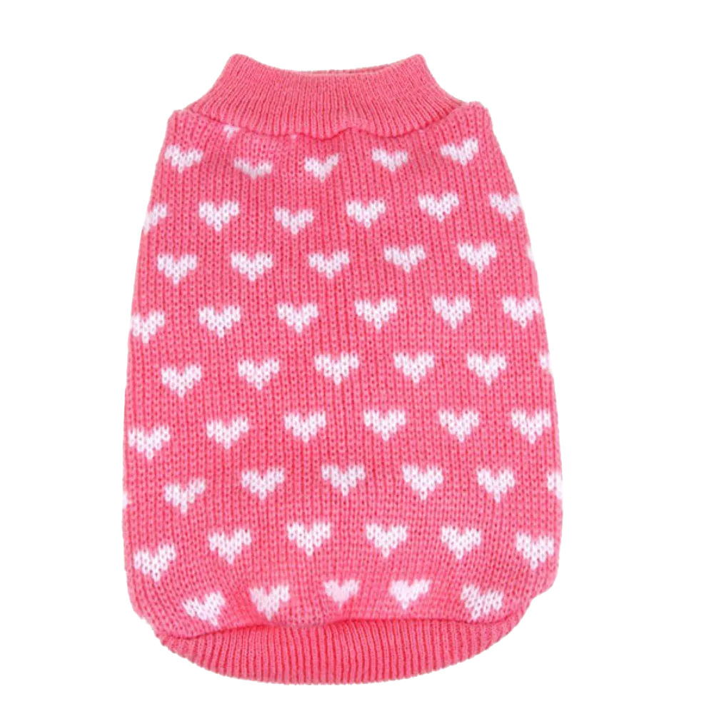 Silvercell Pets Puppy Dogs Clothes Jacket Little Heart Knit Sweater Coat