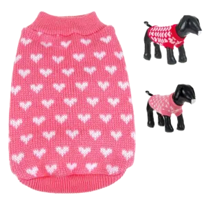 Silvercell Pets Puppy Dogs Clothes Jacket Little Heart Knit Sweater Coat