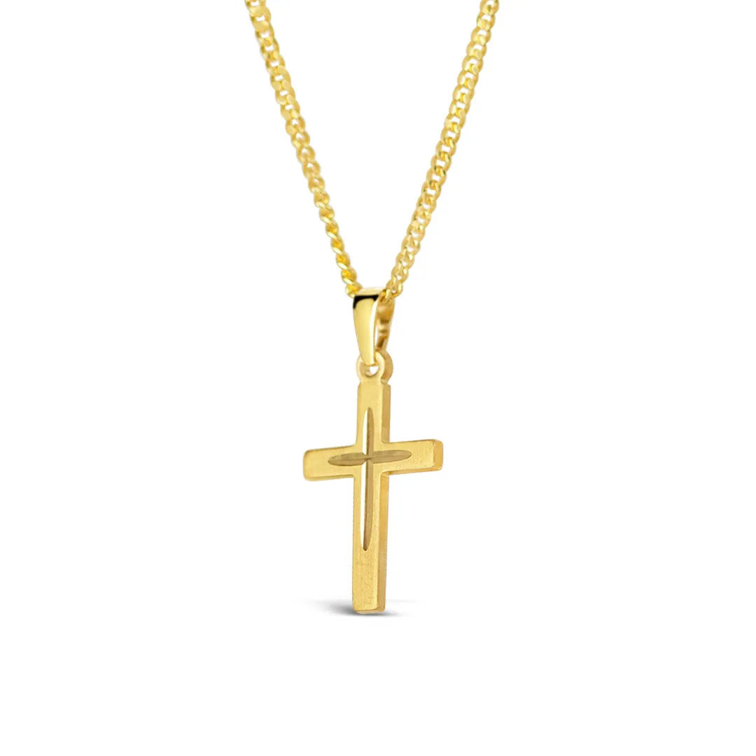 Small Gold Cross Necklace