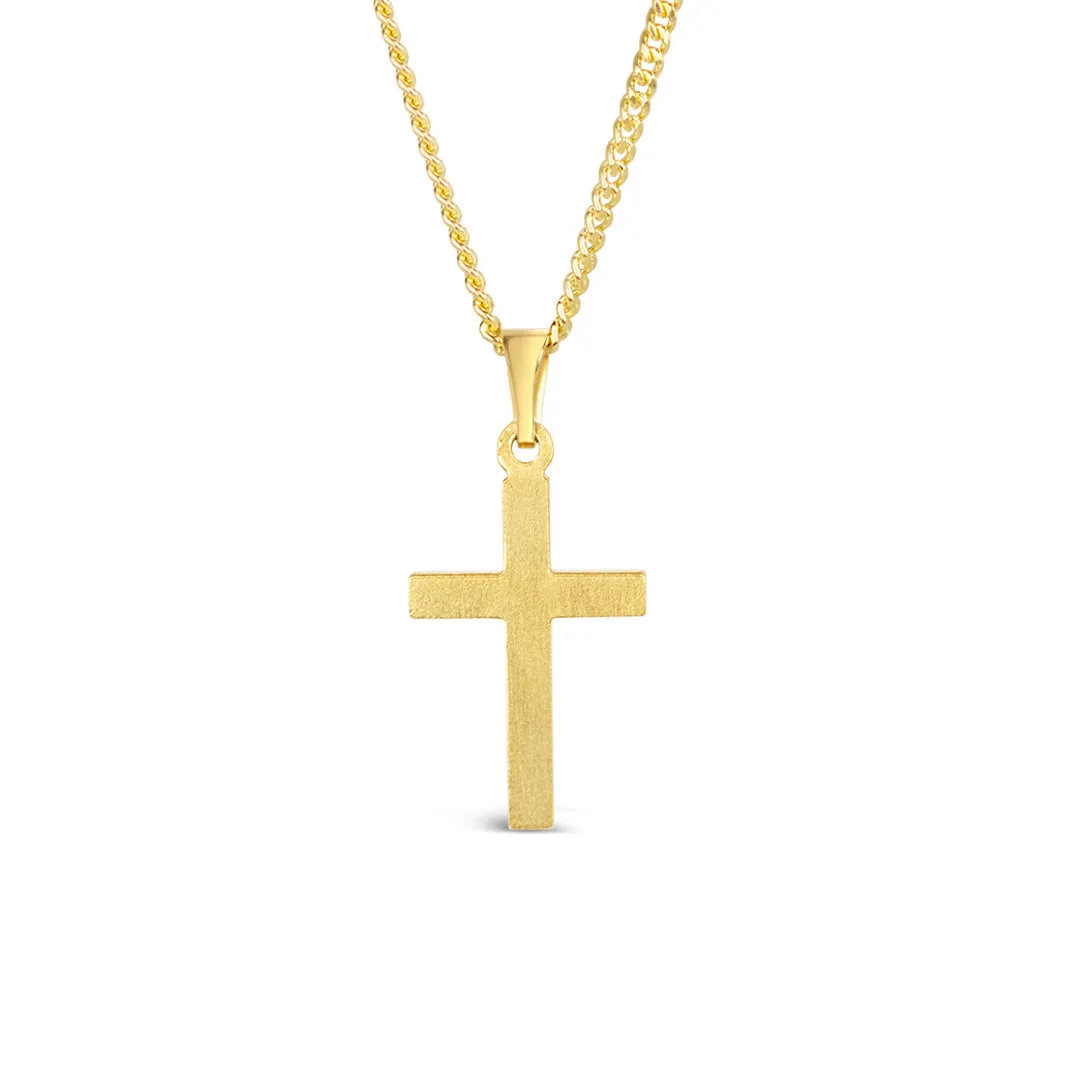 Small Gold Cross Necklace