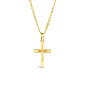 Small Gold Cross Necklace