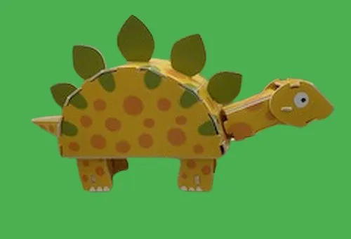 Stegosaurus 3D Puzzle |Fits Perfectly In The Bottom of a Shoebox!