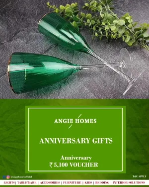 Stylish Wine Glasses Set for Anniversary Gift Card Voucher - Angie Homes