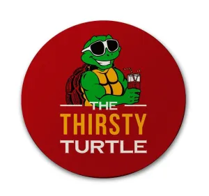 Thirsty Turtle (Red) / Cork Coaster