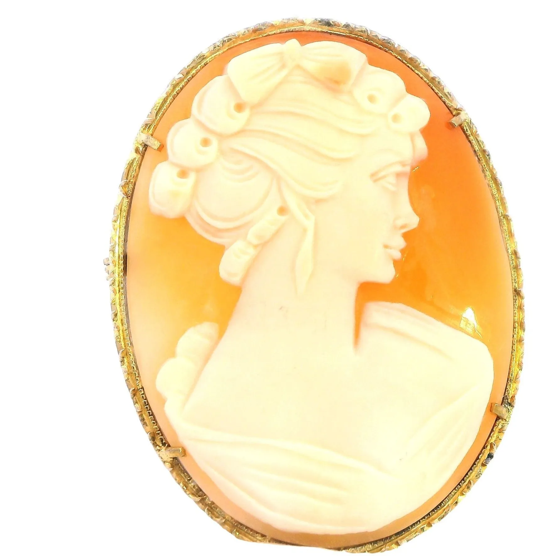 Timeless Elegance: Vintage Silver Cameo Brooch - A Piece of History