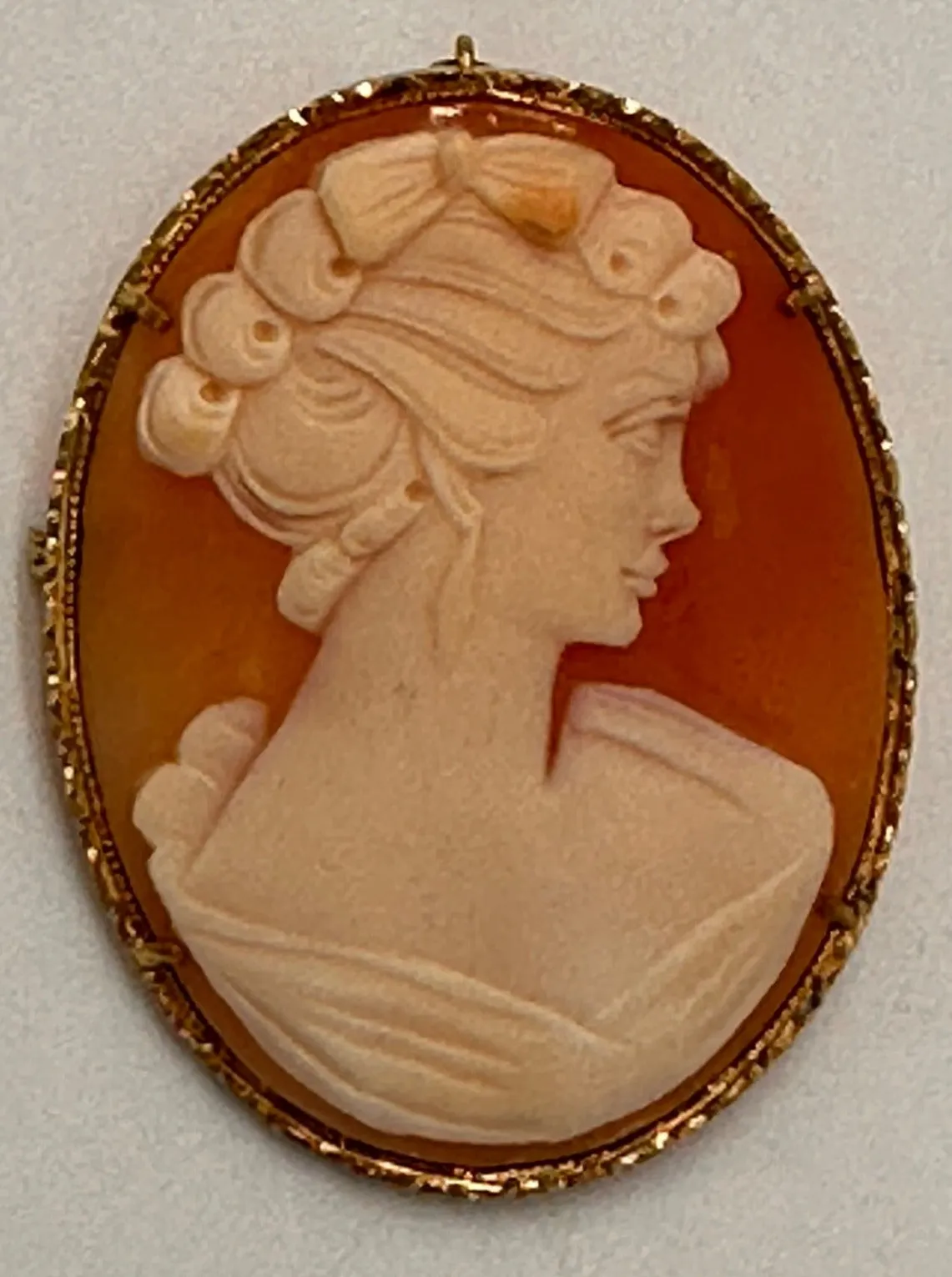 Timeless Elegance: Vintage Silver Cameo Brooch - A Piece of History