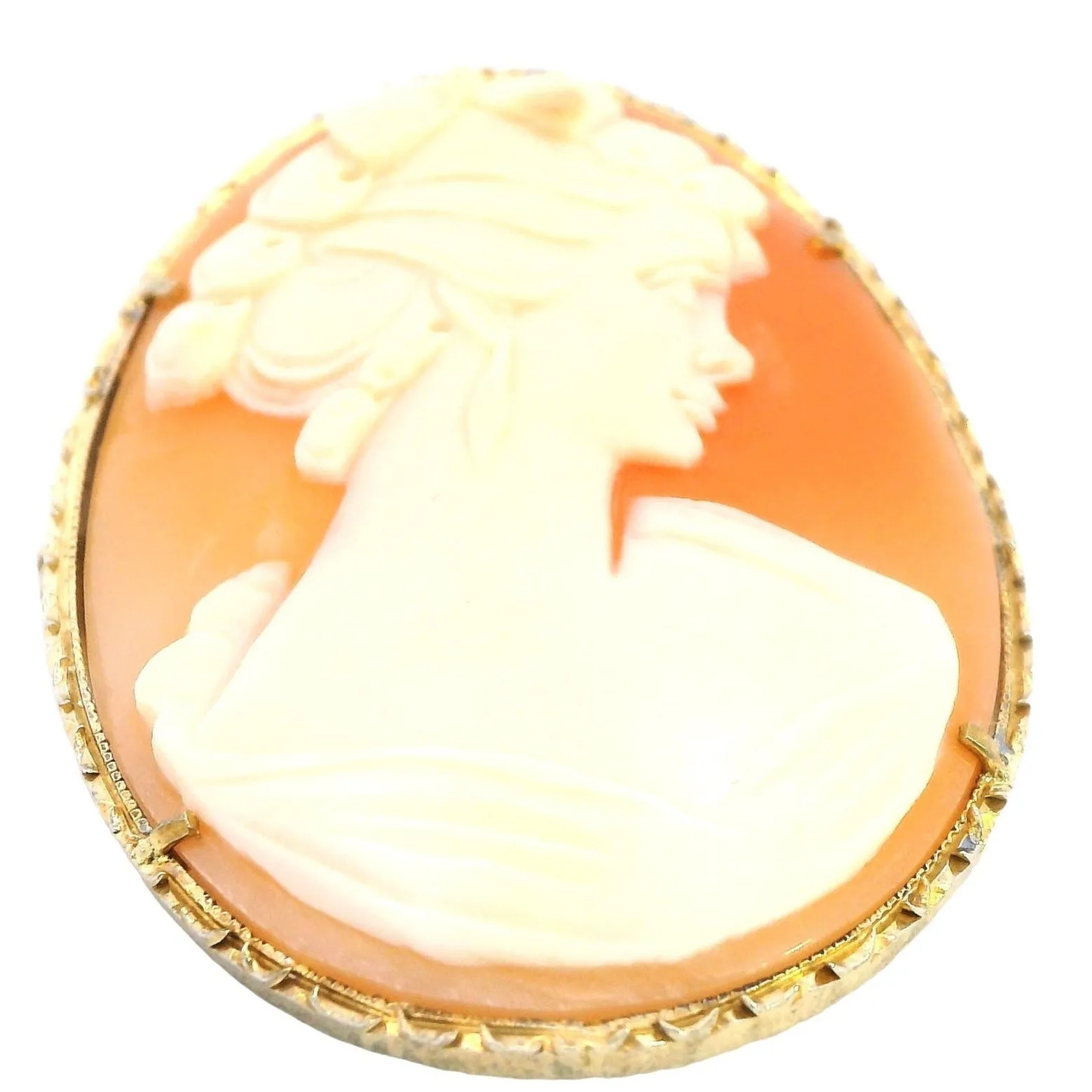 Timeless Elegance: Vintage Silver Cameo Brooch - A Piece of History