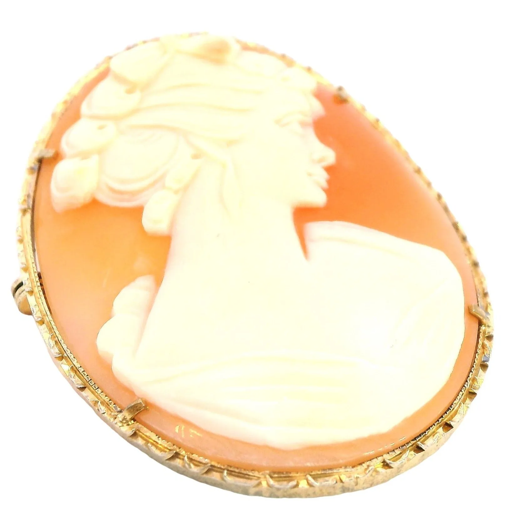 Timeless Elegance: Vintage Silver Cameo Brooch - A Piece of History