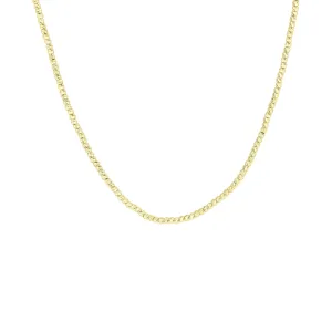 Times Square Diamond Cut Gold Beaded Chain Necklace