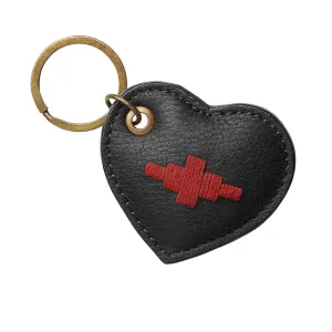 Vida Heart Keyring - Black/Burgundy by Pampeano