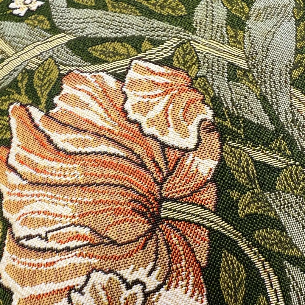 William Morris Pimpernel and Thyme Green - Panelled Cushion Cover 45cm*45cm