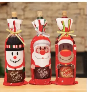 Wine Bottle Cover Christmas Decorations