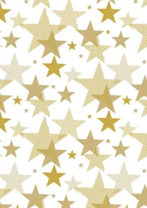 Wrapping Paper - Gold Stars