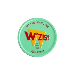 Wzis Dog Treat Tin (Green), Includes 100 Slipper & Biscuit Treats (50g), Peanut Butter, Broccoli & Apple Flavour